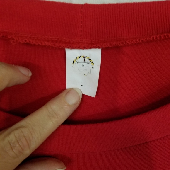 Sunshine Red & Leopard Cuff Top Large - Picture 3 of 7